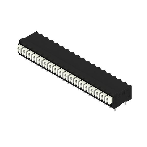 Printed circuit board terminals, 3.50 mm, Number of poles: 18, 90°, Solder pin length (l): 3.5 mm, black, PUSH IN with actuator, Clamping range, max. : 1.5 mm², Tube image 4