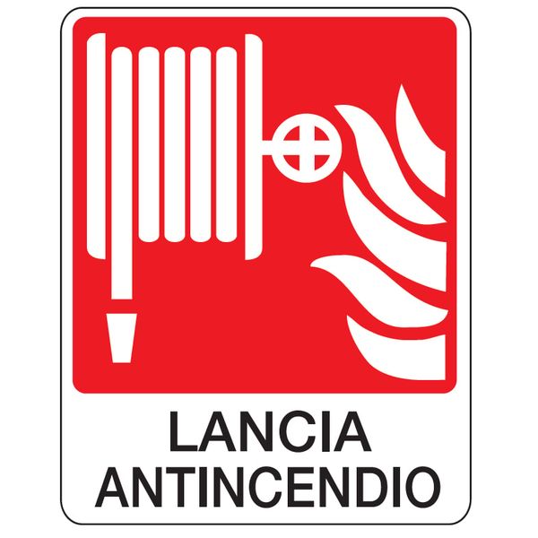 Fire sign - Al - Dimensions: 250x310 mm image 1