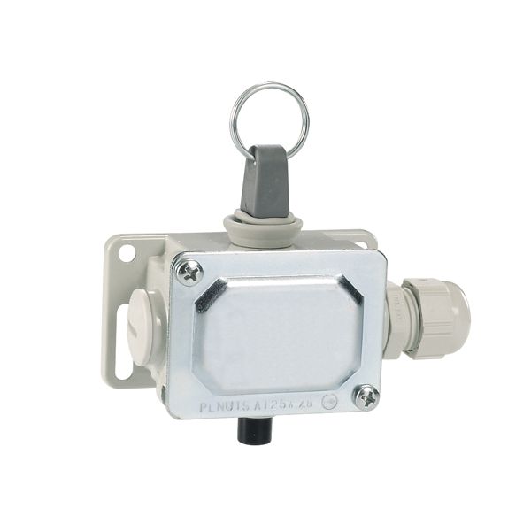 Rope-pull lever limit switch for normal stopping, without RESET button. Contacts 1NO+1NC. IP40. 25N operating force image 1