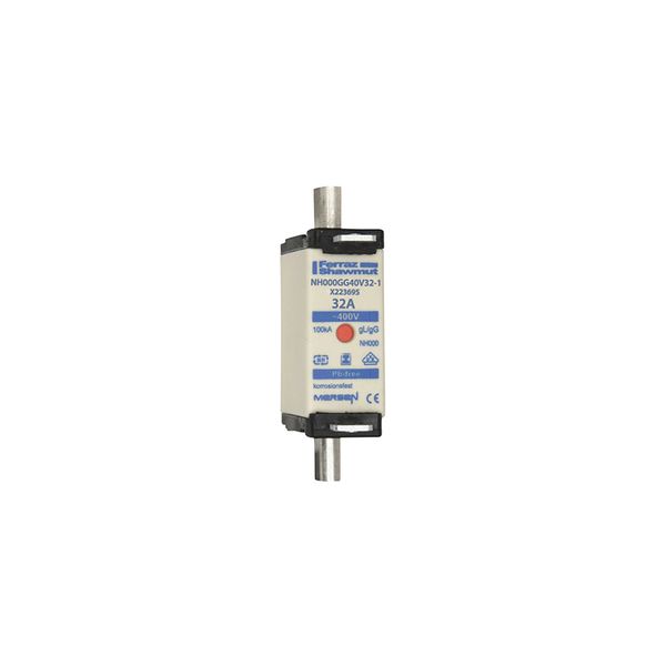 Fuse-link NH000 gG 400VAC 32A isolated tags Double indicator image 1