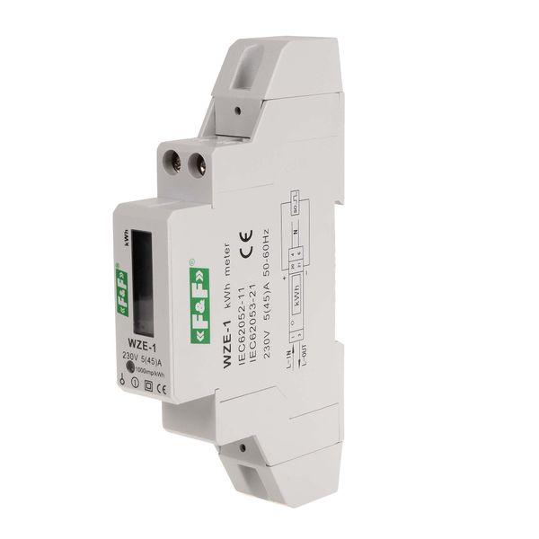 Single-phase energy consumption meter 45A image 1