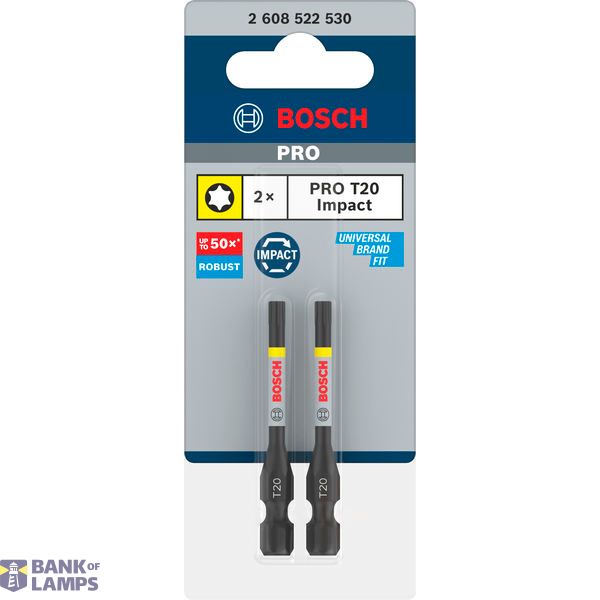 PRO Torx Impact Bit, T20, 55 mm, 2 pcs image 2