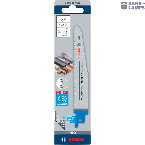 PRO Thick Metal S93CF Demolition Reciprocating Saw Blade 5 pcs. image 2