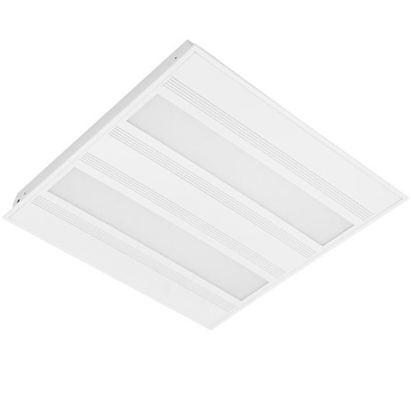MODUS ID, recessed into raster - modul 600, square A, perforated, nanoprizma cover, 2x LED 857, non-dim driver 1050mA, ISODOM3 image 1