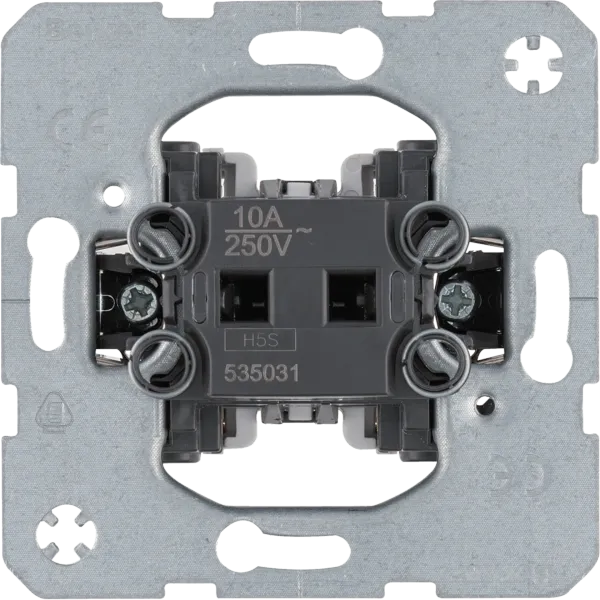 Push button, rocker, 1/0 shift, 10 A, 250 V~, screwless. terminals, device module image 1