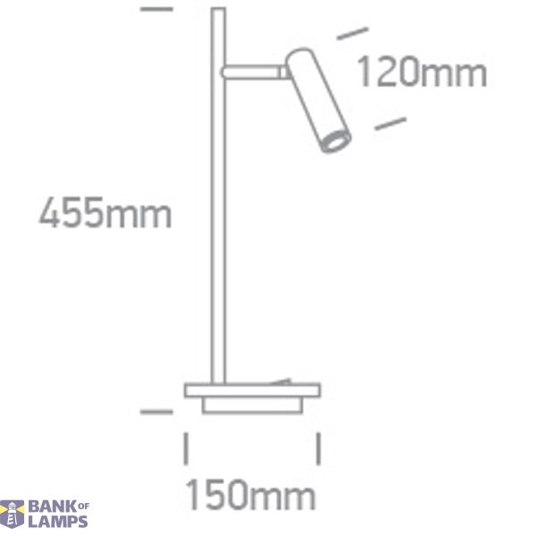 BLACK SPOT 3W + 6W WW TABLE LAMP IP20 230V image 2