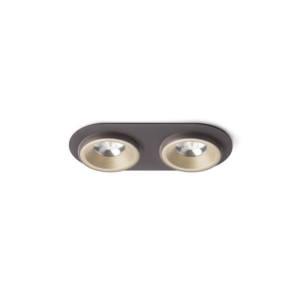 SHARM R II recessed pearl gold/brown 230V LED 2x10W 24° 3000K image 1