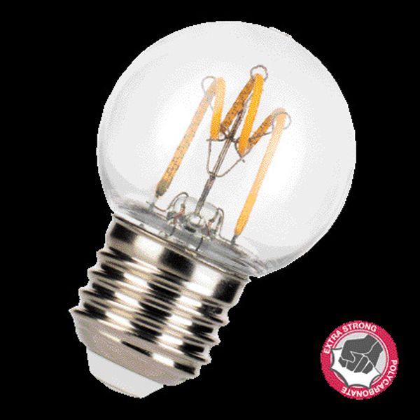 Spiraled Safe G45 E27 2W 2700K PC Clear image 2