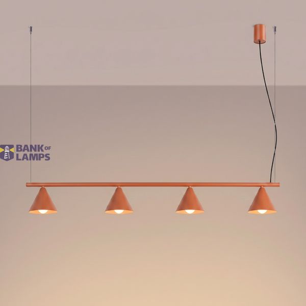 Chandelier NOX 4L red ochre image 10