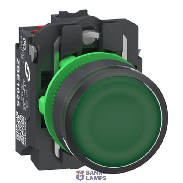 Plastic ill PB 24V green 1NO+1NC Push-in image 2