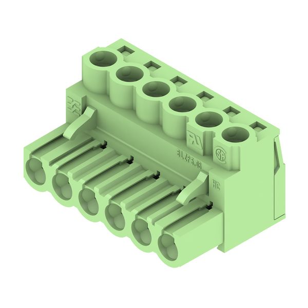 PCB plug-in connector, female plug, 5.08 mm, Number of poles: 6, 180°, Clamping yoke connection, Clamping range, max. : 4 mm², Box image 2