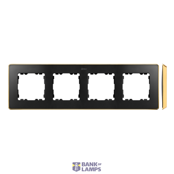 Quadruple frame, Graphite, gold base image 1
