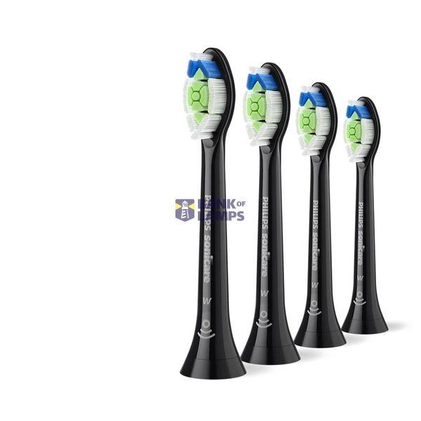 Philips | Replacement brush heads | HX6064/88 Sonicare Optimal White | Heads | For adults | Number of brush heads included 4 | Black image 1