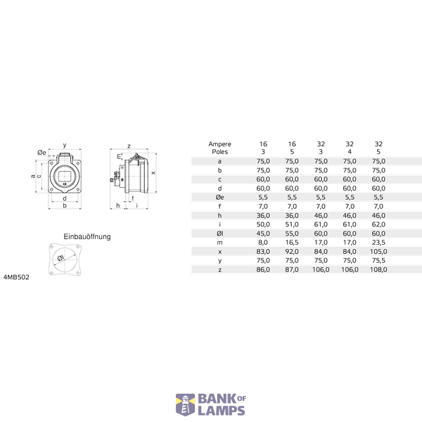 ICD 6h 16A 3P 230V IP54 75x75 QC IQ image 3