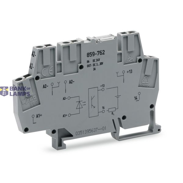 859-762 Optocoupler module; Nominal input voltage: 24 VDC; Output voltage range: 3 … 30 VDC image 1