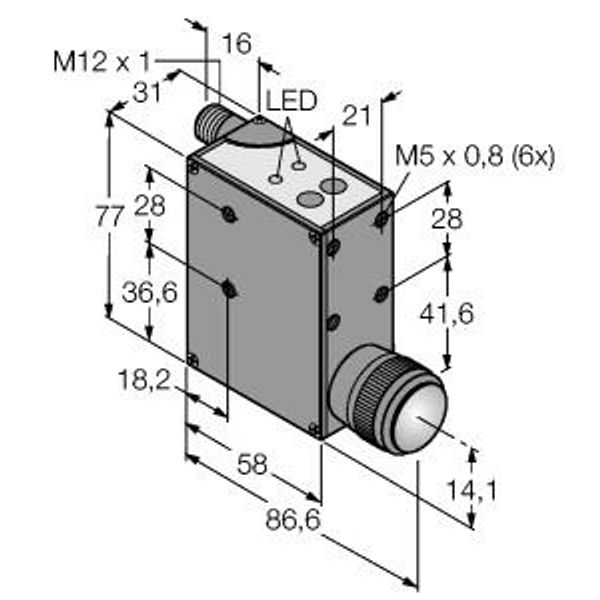 Photoelectric Sensor Luminescence Sensor   QL56M6XD40BQ image 1