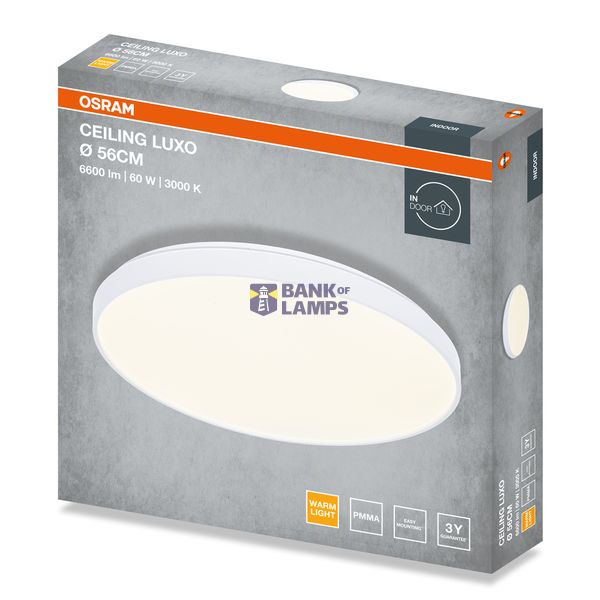 CEILING LUXO 60W 830 IP20 WT OSRAM image 2