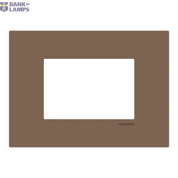 Frame - 1-gang / 3-modules - Niessen logo - Mocha image 1