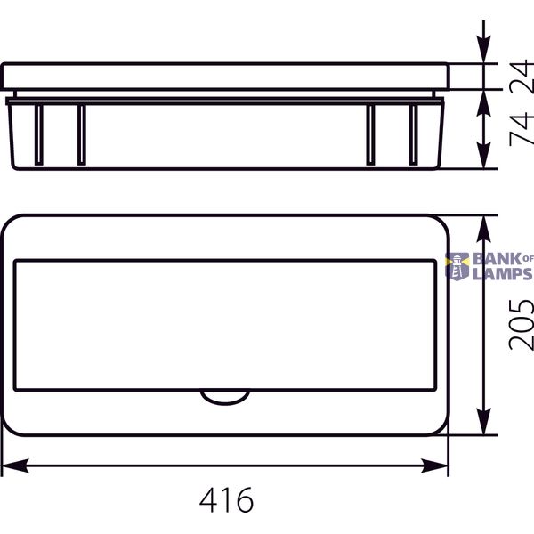 Flush-mounted distribution board RP-18/B Fala (N+PE) image 2