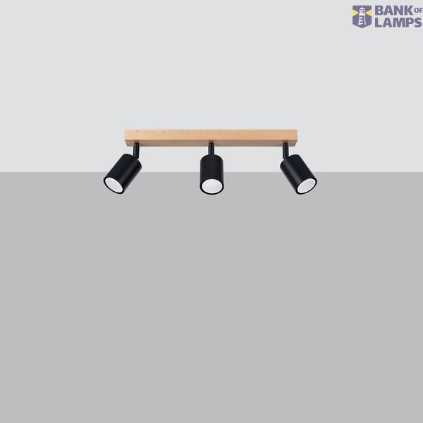 CEILING LAMP VERDO 3L BLACK GU10 3X10W IP20 image 2
