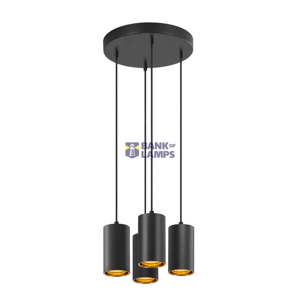 ASTO TUBE, pendant light, GU10, pendant length 250 cm, 4x max. 10 W, black image 4