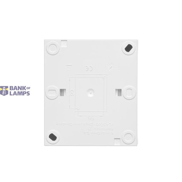 IP44 double socket outlet with earthing - transparent flap, 16A, quick connection, white image 1