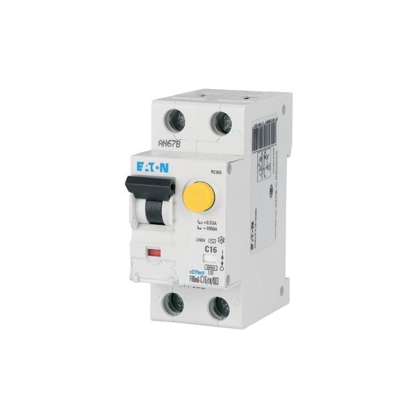 RCD/MCB combination, 2 A, 100 mA, MCB trip characteristic: D, 1p+N, RCD trip characteristic: A image 1