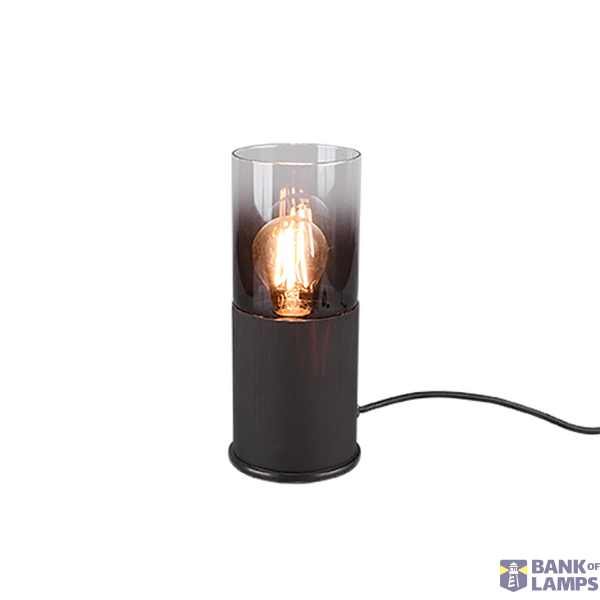 Robin table lamp E27 matt black/smoke image 1