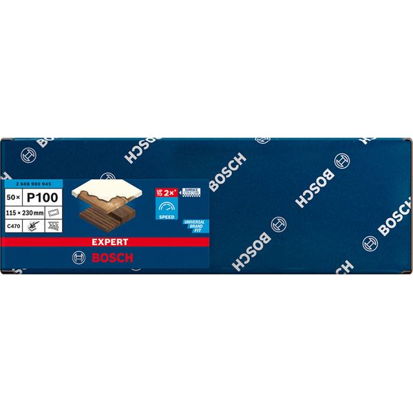 EXPERT C47 Sandpaper with 14 holes for Orbital Sanders 115 x 23 mm, G 1 5-pc image 2