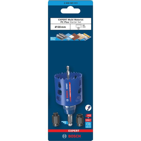 EXPERT Tough Material Hole Saw Starter kit 68 mm image 1