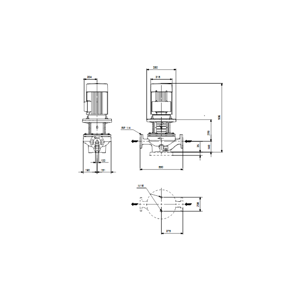 In-line circulator pump TP 100-360/2 A-F-A-BQQE 18.5 kW 400D 50Hz IE3 image 2