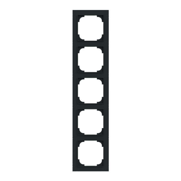 cover frame 5v art-matt black/chrome image 1