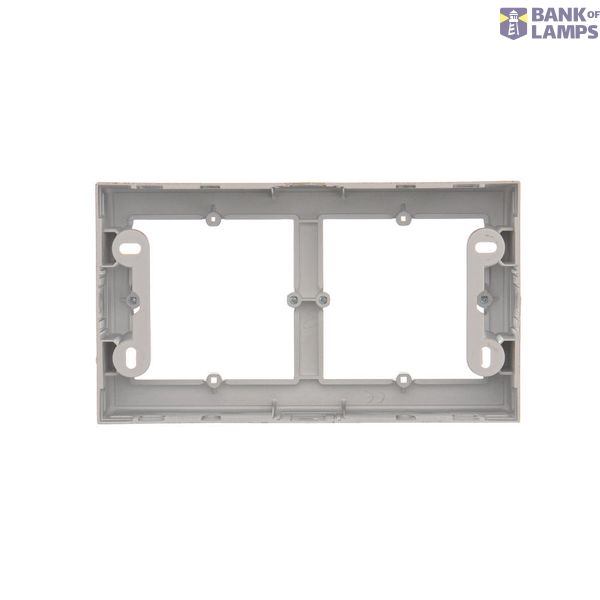 Double socket outlet with Schuko earthing and shutters, 16A, cream white/electro white image 1
