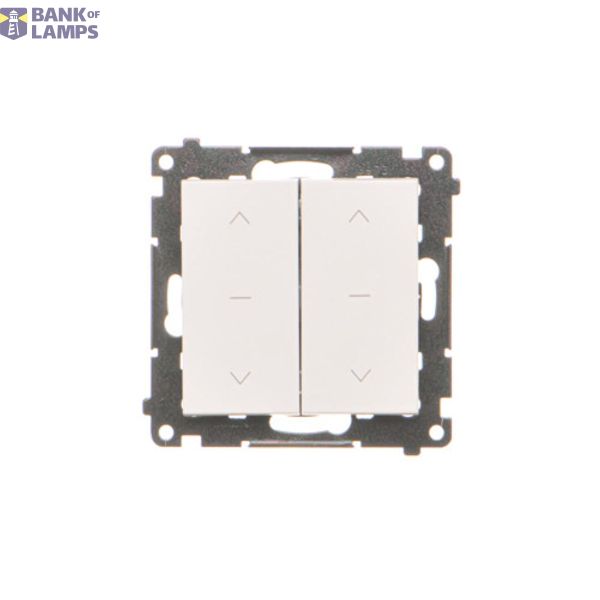 Double roller shutter button (1-0-2), 10A, white matt image 1