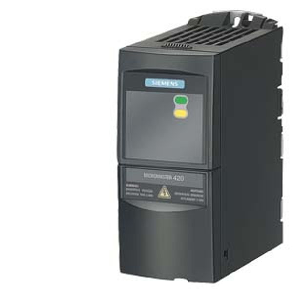 **spare part** MICROMASTER 440 without filter 380-480 V 3 AC +10/-10% 47-63 Hz constant torque 0.55 kW overload 150% 60 s, 200% 3 s square-law torque 0.55 kW 173x 73x 149 (HxWxD) degree of protection IP20 ambient temperature -10+50 °C without AOP/BOP image 1