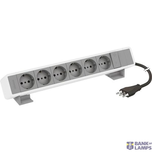 6 SOCKETS IT with switch 2m CORD WITH PLUG image 1