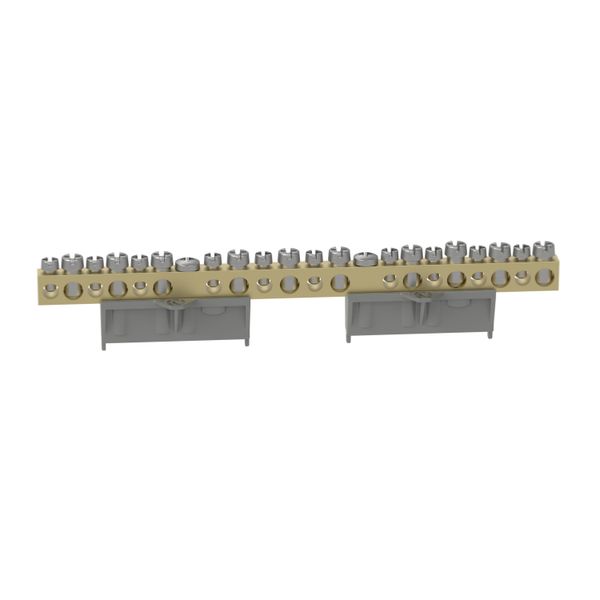 PRACTIBOX S 20 HOLES BRASS EARTH AND NEUTRAL TERMINAL BLOCKS image 1