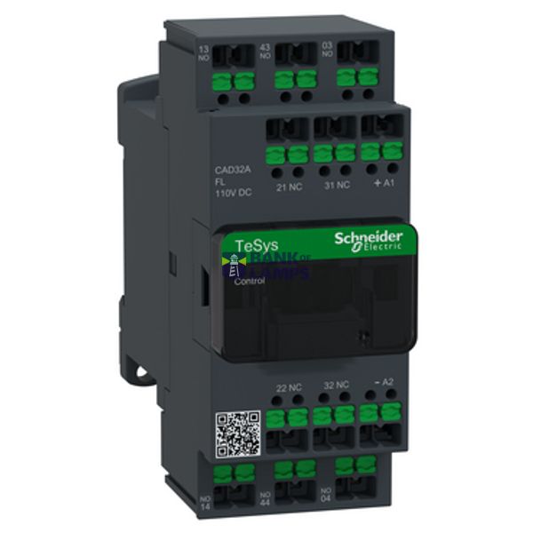 Relay Deca 3NO 2NC 3P 110V L DC Snap-in image 2