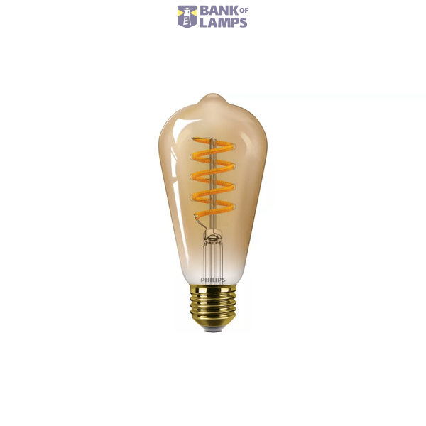 LED Filament Bulb ST64 E27 7W 1800K Amber image 1
