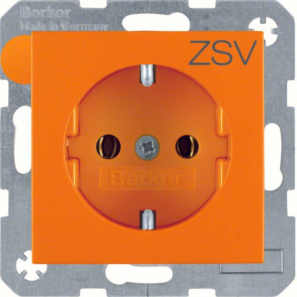 SCHUKO soc. out. "ZSV" imprint, S.1/B.3/B.7, orange matt image 1