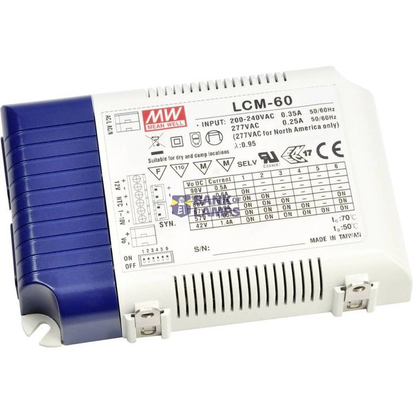 LDB-300LW DC/DC LED Driver 2-40V:300mA stranded wire, MEAN WELL image 1