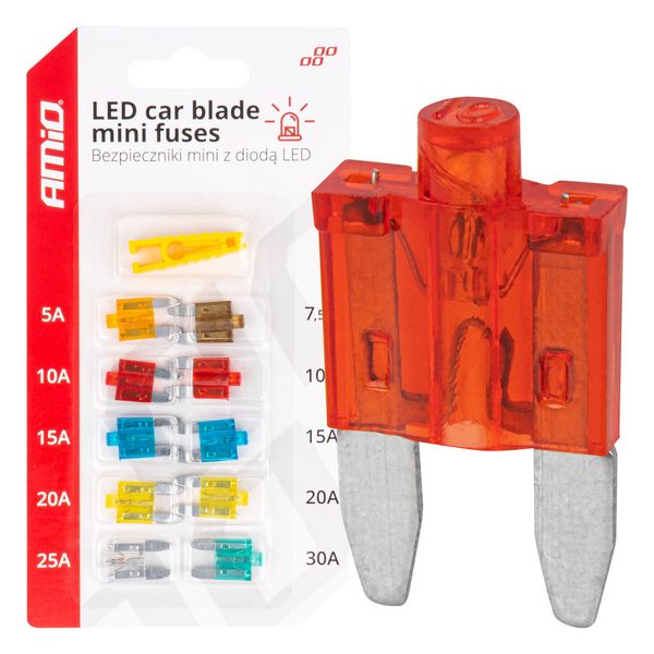 LED Car blade standard fuses AMIO-04340 image 1