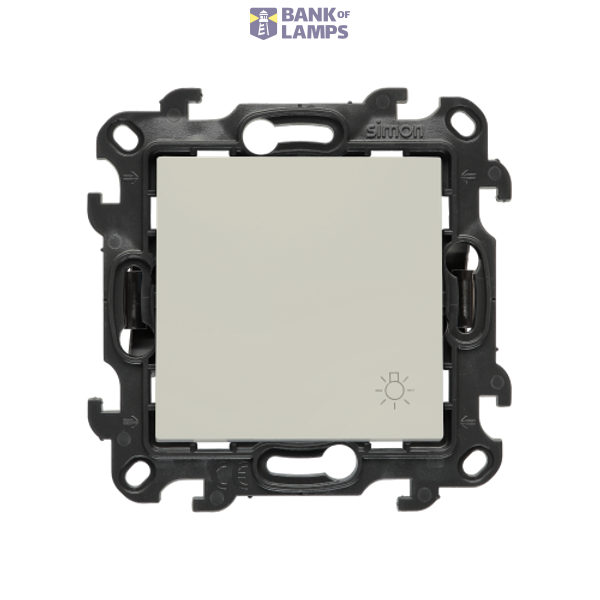 SOON ON SALE, Light push button, (module), Simon 24, IP20/IP44, 10AX, 10A, cashmere image 1