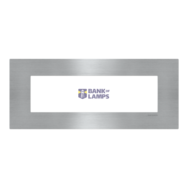 Frame - 1-gang / 7-modules - Niessen logo - Noble - Stainless Steel image 1