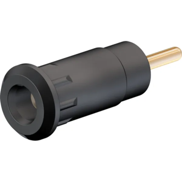 2 mm socket, round plug connection, mounting Ø 8.3 mm, CAT III, black, 65.9193-21 image 1