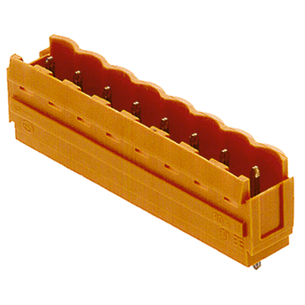 PCB plug-in connector, male header, Dovetails for fixing blocks, THT solder connection, 5.00 mm, Number of poles: 3, 180°, Solder pin length (l): 4.5 mm, tinned, black, Box image 5