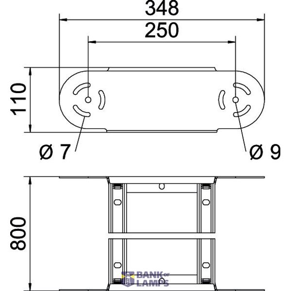 Adjustable bend element for cable ladder 110x800 Steel Hot-dip galvani image 2