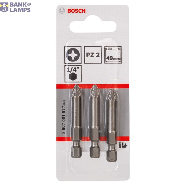 Screwdriver bit Extra Hard PZ 2, 49 mm 3 pcs. image 1
