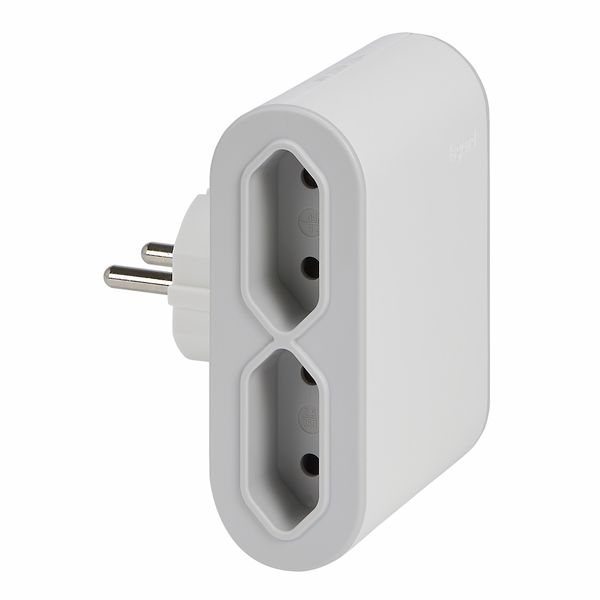 MOP 2P 2,5A 4LAT. OUTLETS WH/G image 1