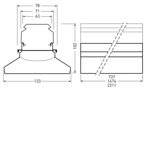 Continuous lines 765... E-Line Next Fix MultiLumen 6 Cover disc White rectangular ET 23W 3000lm Wide (W) IK06 3 SDCM 9002283031 image 1